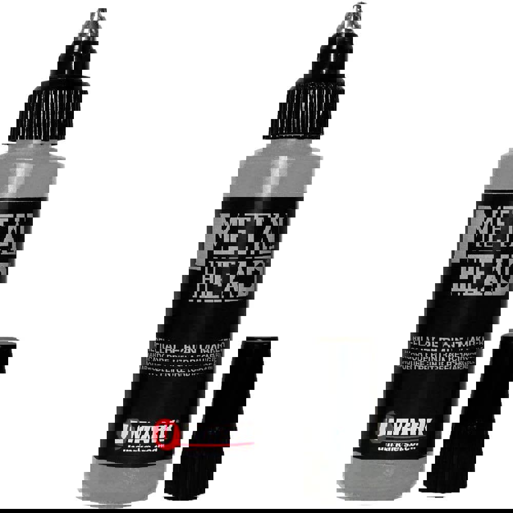 Markers & Paintsticks; Marker Type: Liquid Paint Marker; Tip Shape: Point; Color: Metallic Silver; Ink Type: Oil Base; Tip Type: Ball Point; For Use On: Concrete; Metal; Steel; Lumber; Stroke Width (Fractional Inch): 5/32; Minimum Temperature (C - 2 Decim